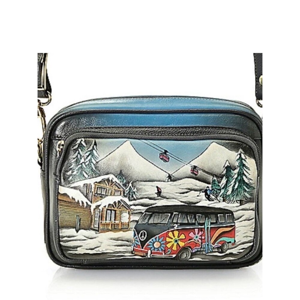Anuschka NWT Top Zip Organizer Messenger Crossbody